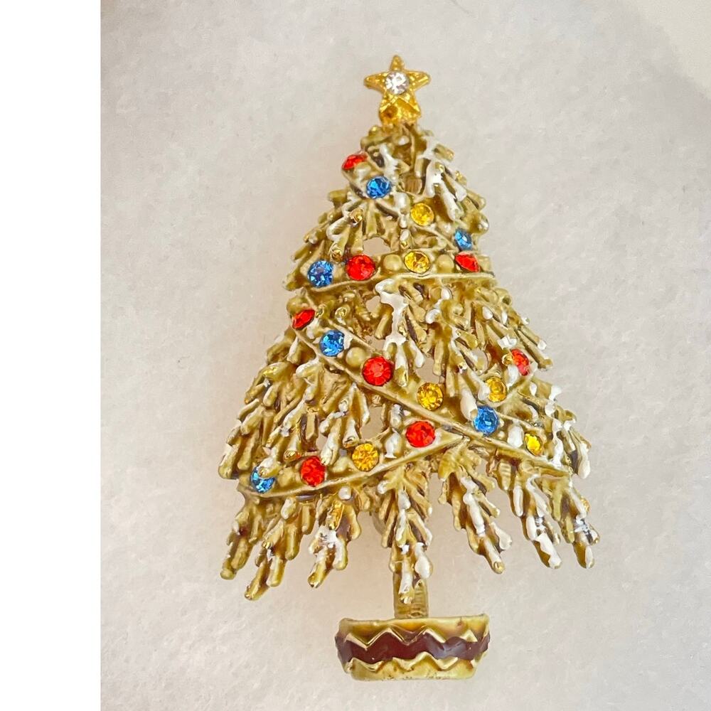 Art (Arthur Pepper) Mode Jewelry Creations Vintage Christmas Tree Brooch EUC - Picture 2 of 4